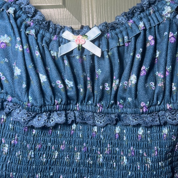 For Love and Lemons Lola Pointelle Mini Dress - Picture 7 of 7